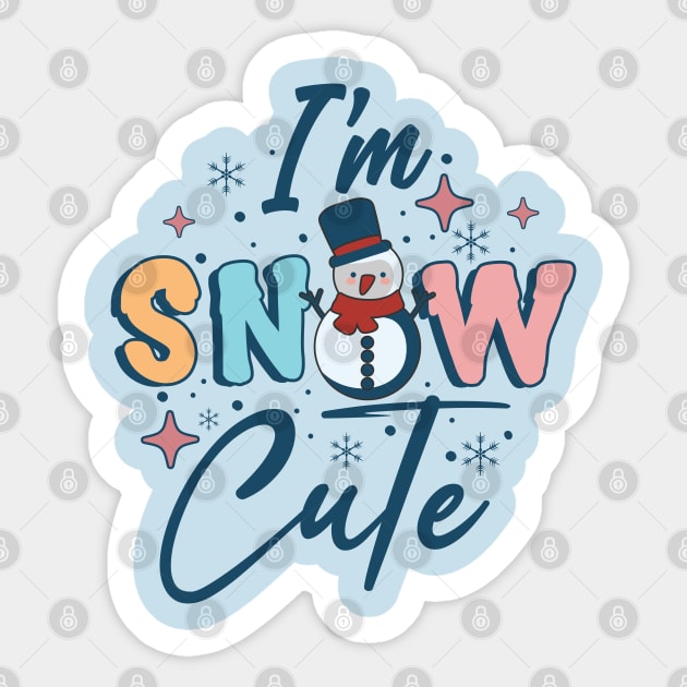 I'm Snow Cute Retro Winter Snowman Sticker by JDVNart